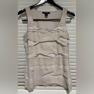 White House Black Market Tiered Ruffle Tank – Size Small